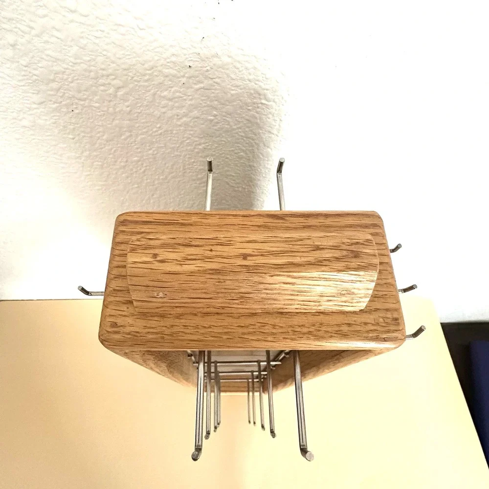 Wood Rotating Jewelry Display Stand 21.5